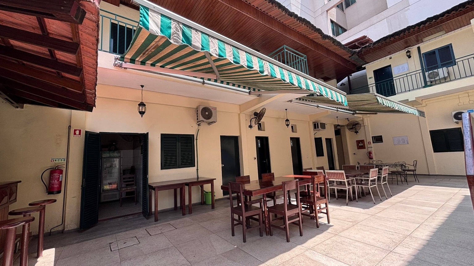 Soleme Guest House courtyard and terrace in Maianga, Luanda